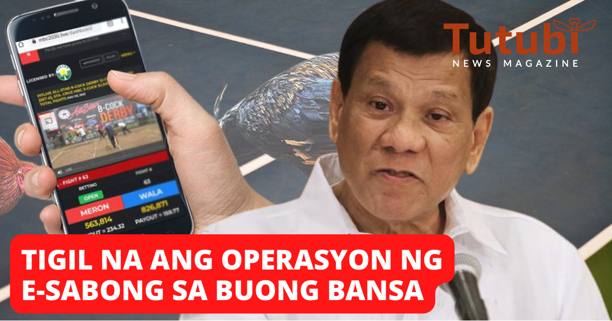 Pinatigil Na Ang Operasyon Ng E Sabong Sa Buong Bansa Tutubi News