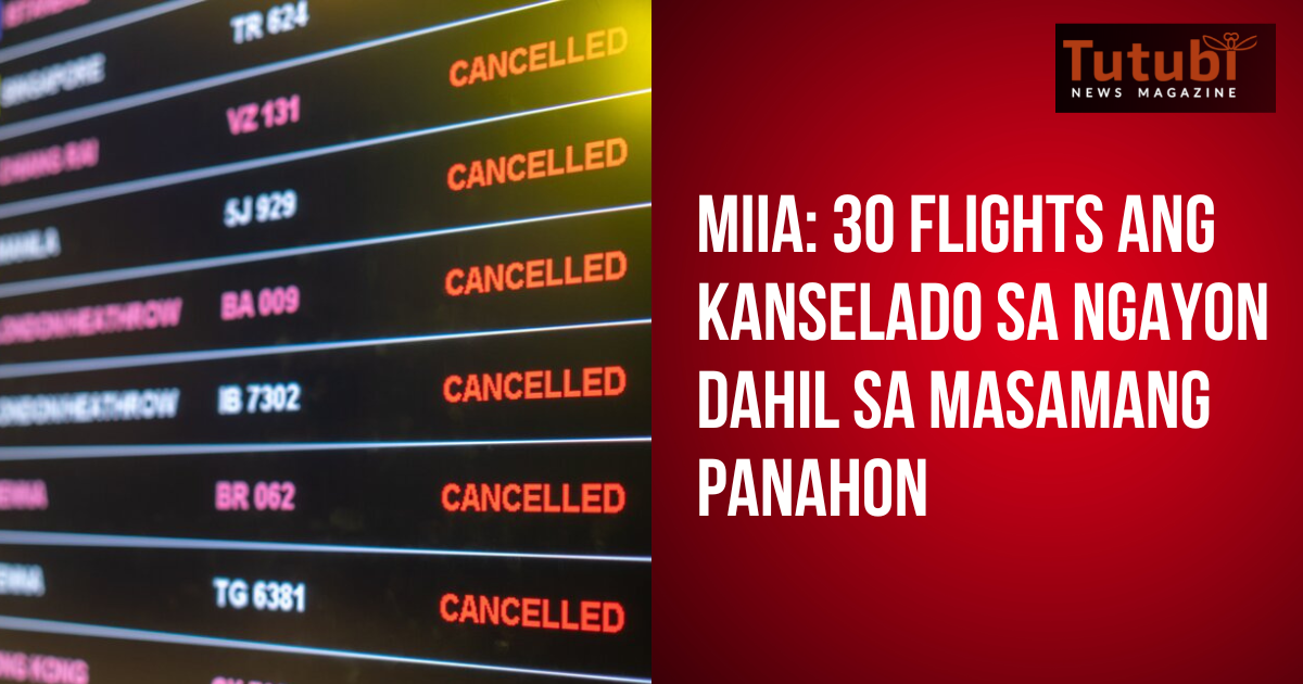 Miia Flights Ang Kanselado Sa Ngayon Dahil Sa Masamang Panahon