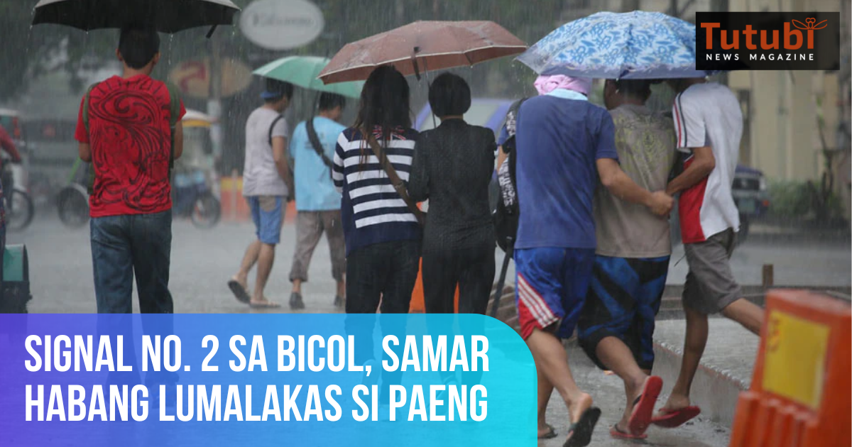 Signal No. 2 Sa Bicol, Samar Habang Lumalakas Si Paeng - Tutubi News ...