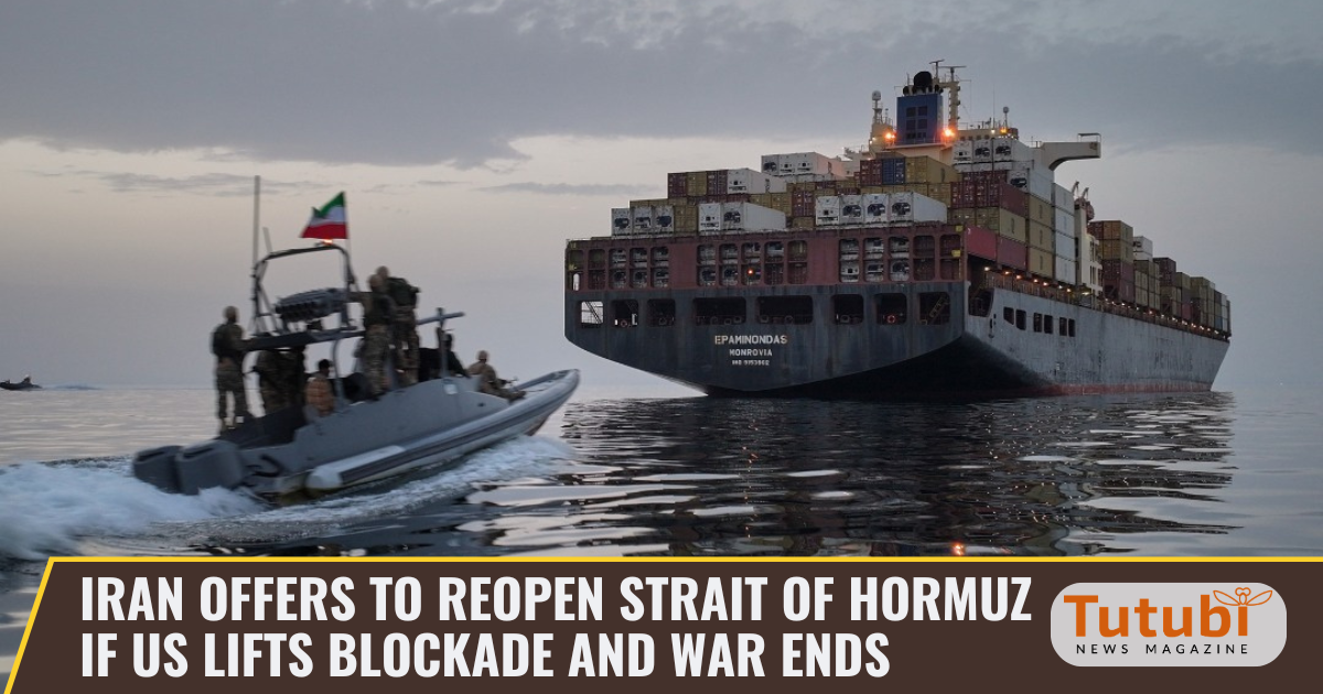 Iran offered to reopen the Strait of Hormuz in exchange for lifting the ...